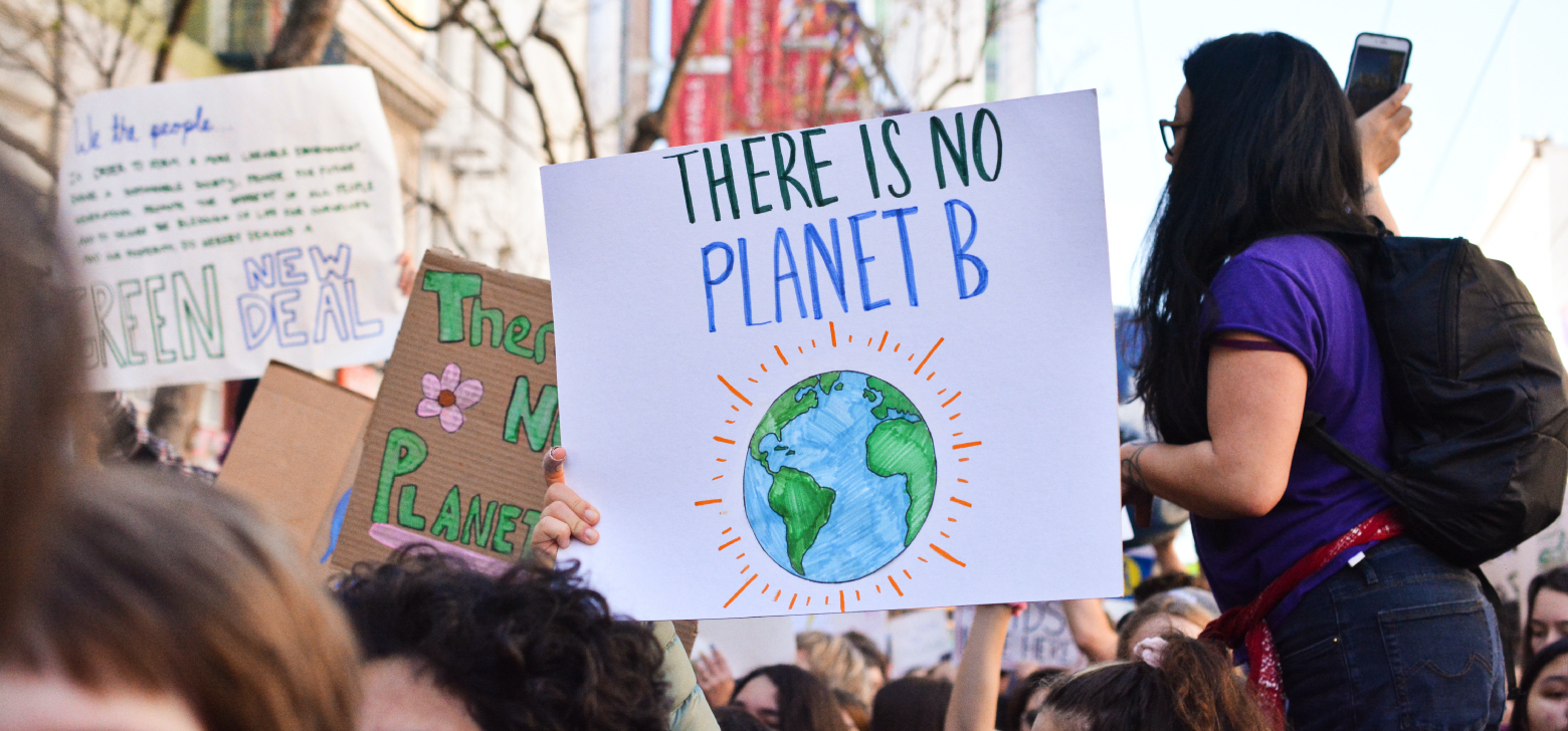March 2019 climate protest, San Francisco, CA; image by Li-An Lim, Unsplash.