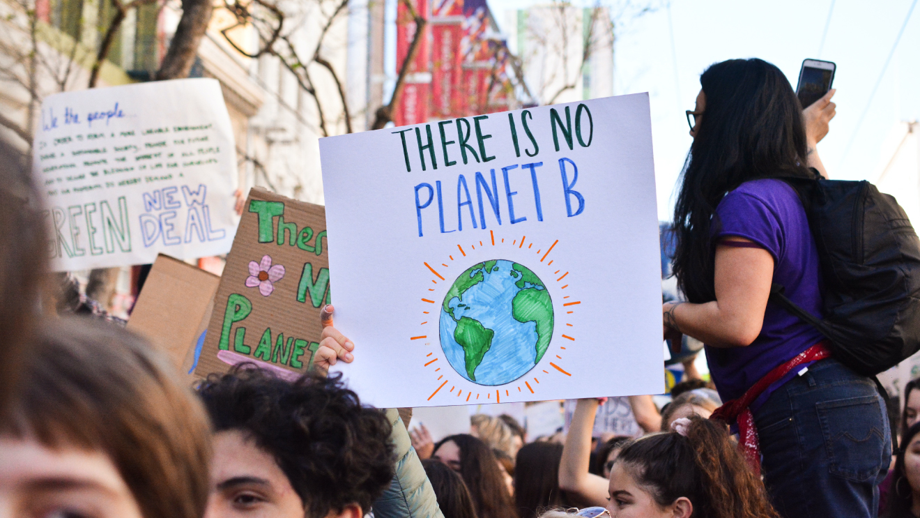 March 2019 climate protest, San Francisco, CA; image by Li-An Lim, Unsplash.