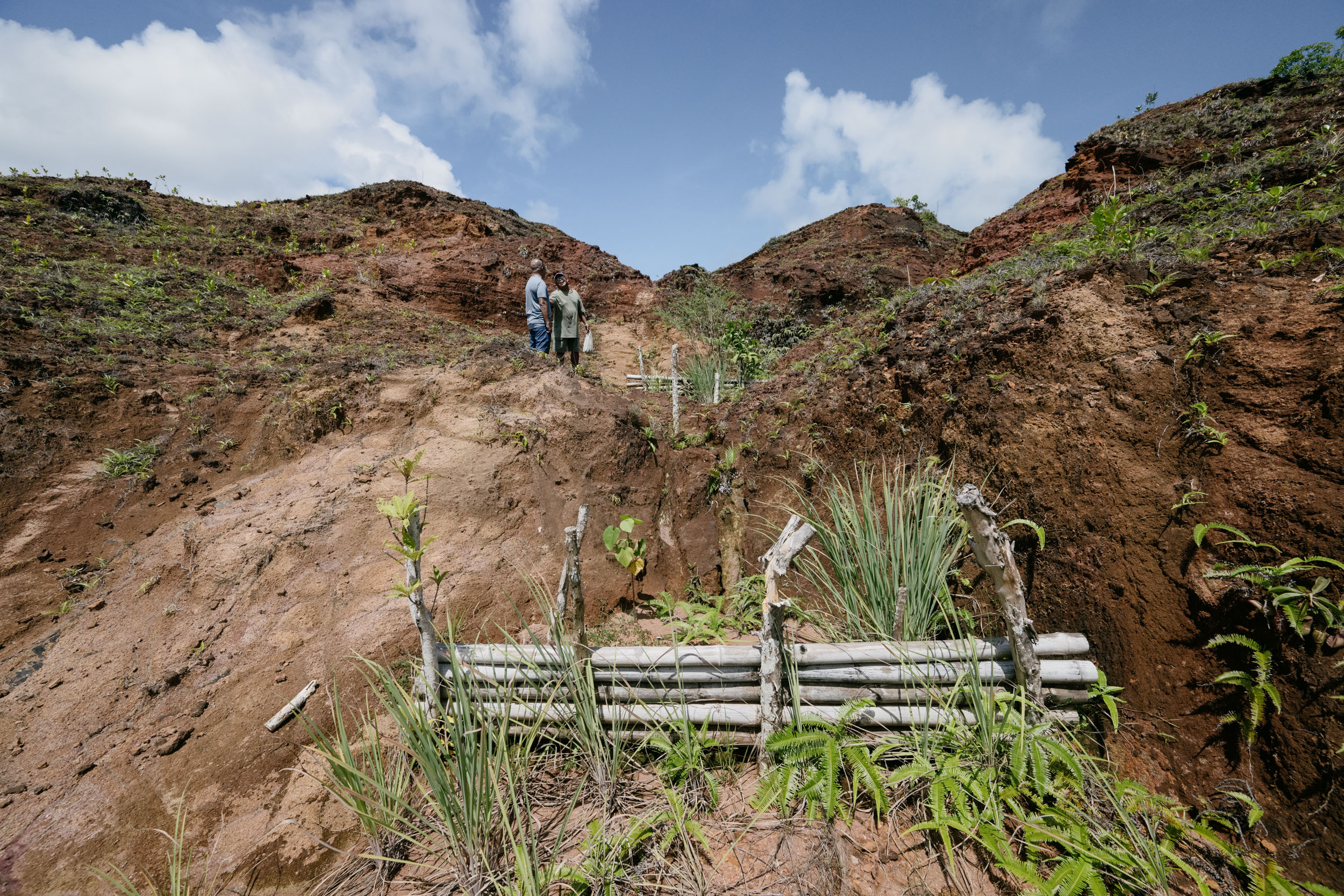 A traditional erosion dike system.